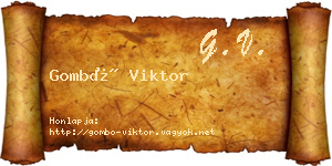 Gombó Viktor névjegykártya